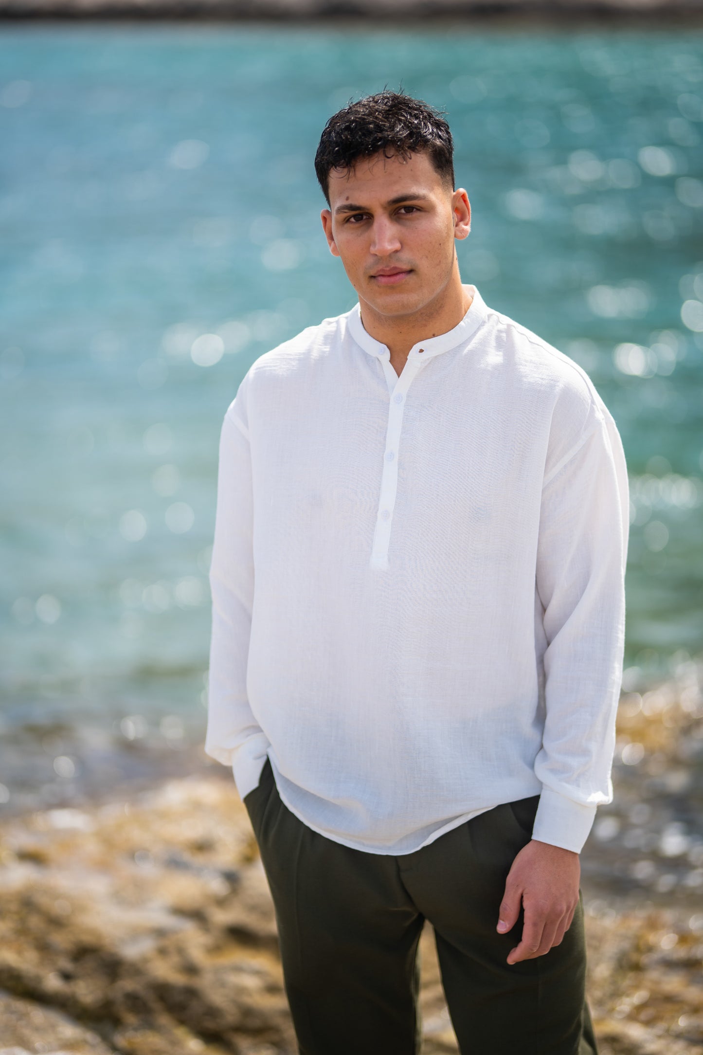 Henley White - Shirt