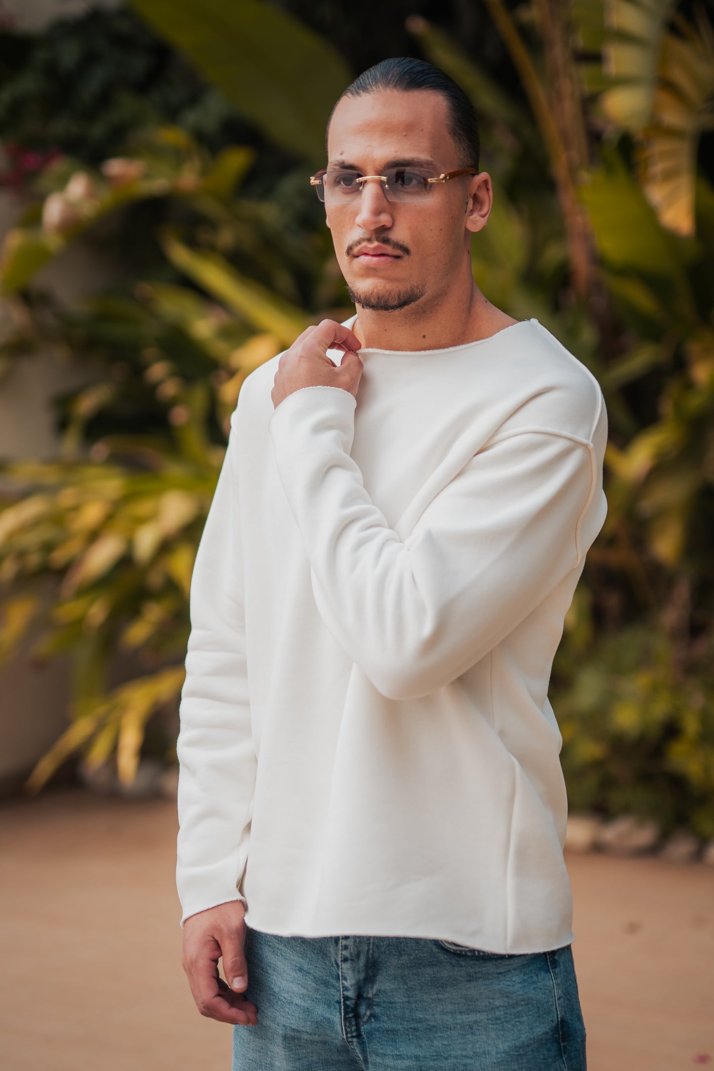 Cartel White Cotton - Long Sleeve