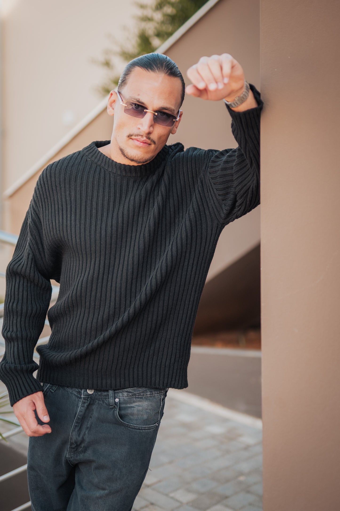 Black Knitted - Long Sleeve