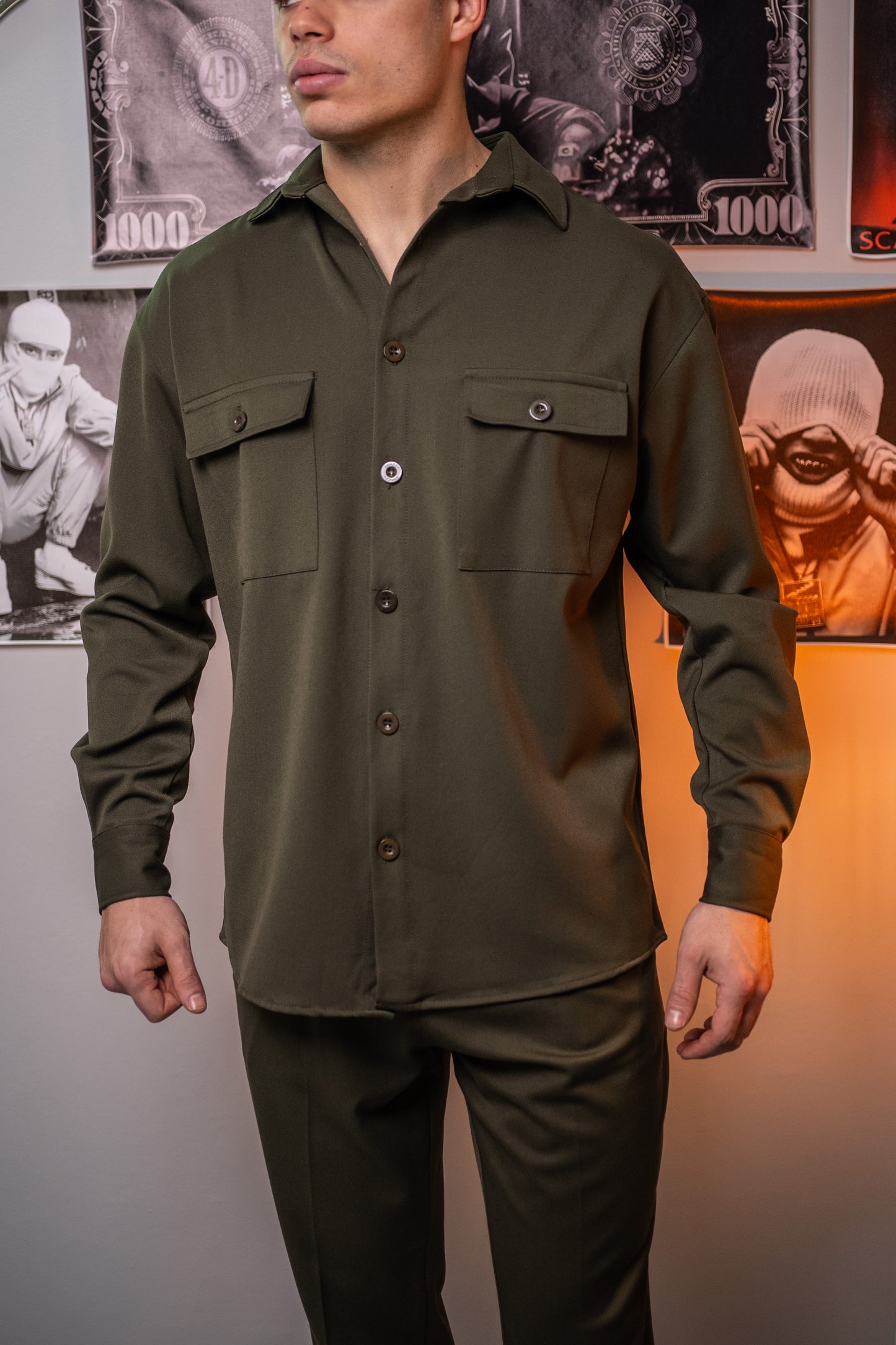 Cartel Khaki Double Pocket - Shirt