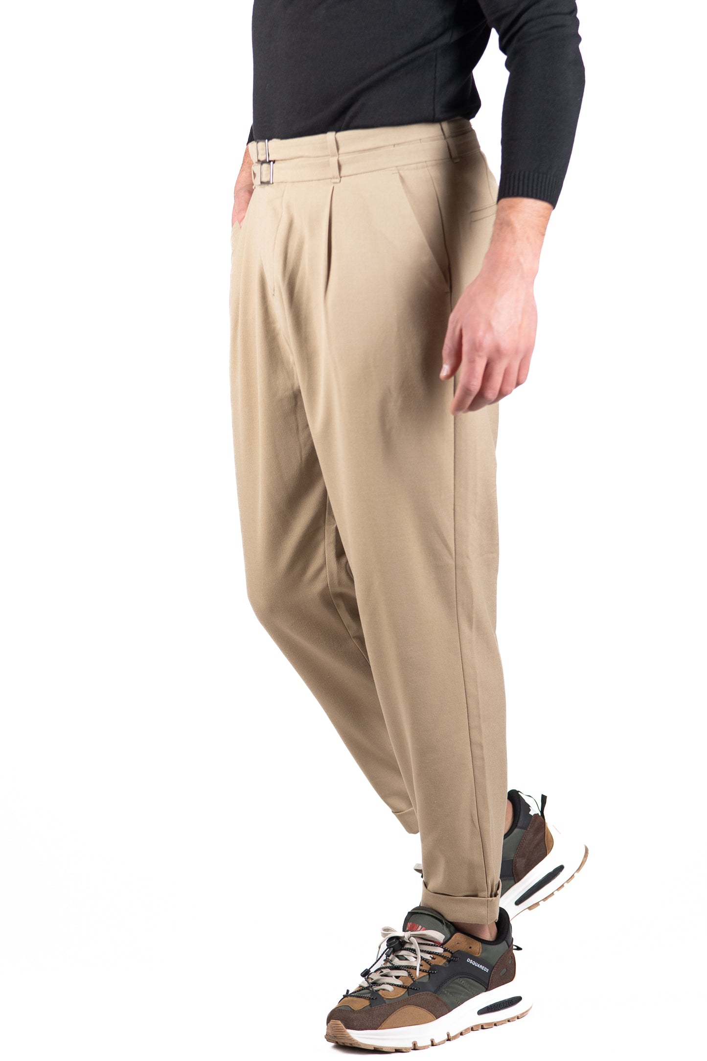 Cartel Beige Double Belt - Trousers