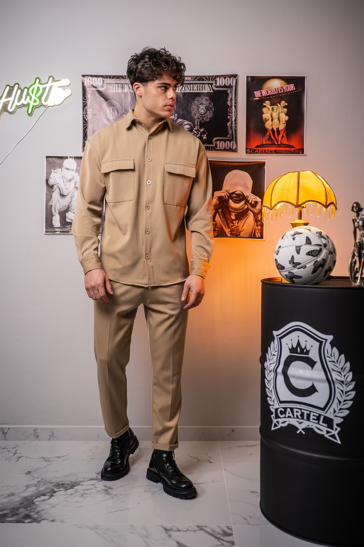 Cartel Beige Double Pocket - Shirt