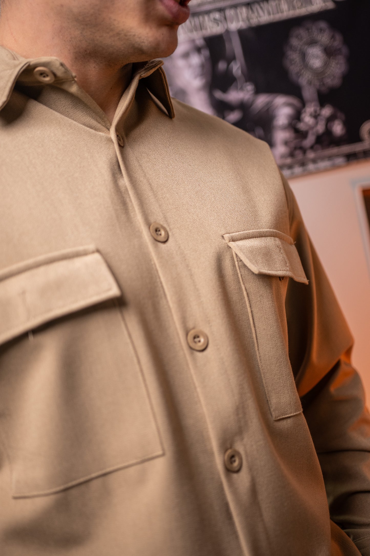 Cartel Beige Double Pocket - Shirt