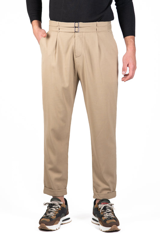 Cartel Beige Double Belt - Trousers