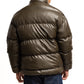 Cartel Leather Khaki Puffer - Jacket